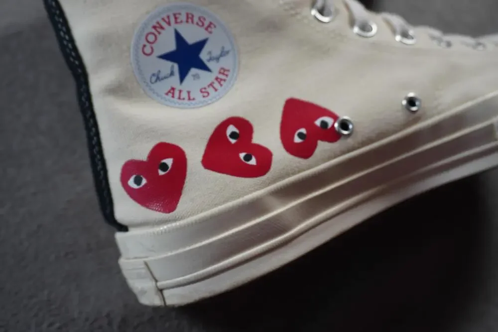 Converse Chuck Taylor All Star 70 Hi Top Comme des Garcons Play Multi Heart US 9